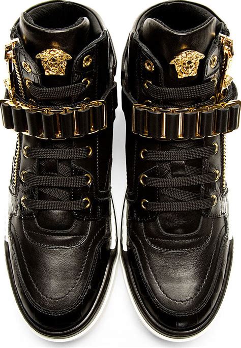 high top versace on my shoe|farfetch Versace sneakers.